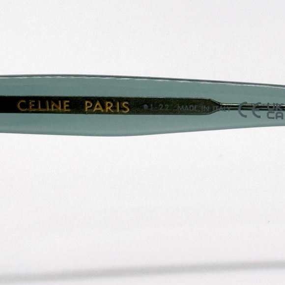 NEW CELINE CL40228I 93B CELINE GREEN GREY GRADIENT CAT EYE WOMEN SUNGLASSES - Picture 8 of 10